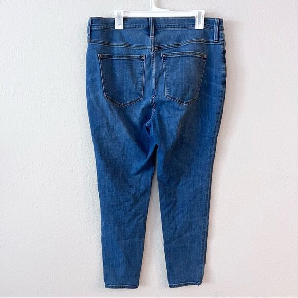 J.Crew 9"High Rise Skinny Blue Jeans Womens Button Fly Ankle Size 33 - Picture 3 of 6